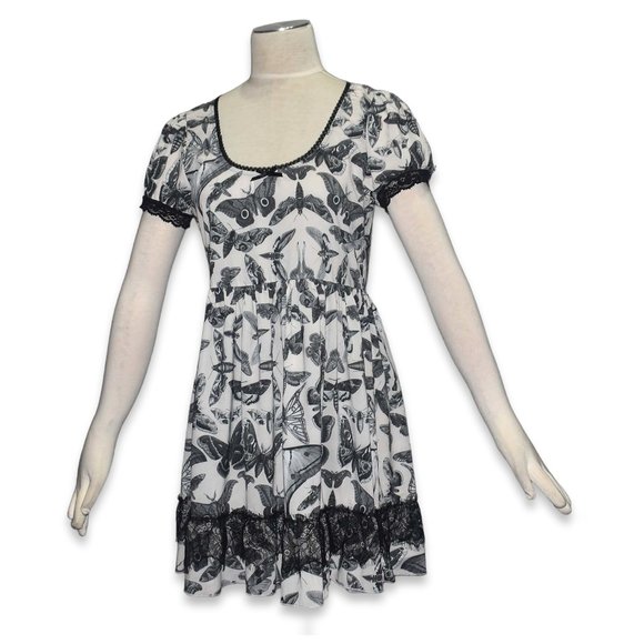 Dolls Kill Monochrome Butterfly Mini Dress - Picture 7 of 7